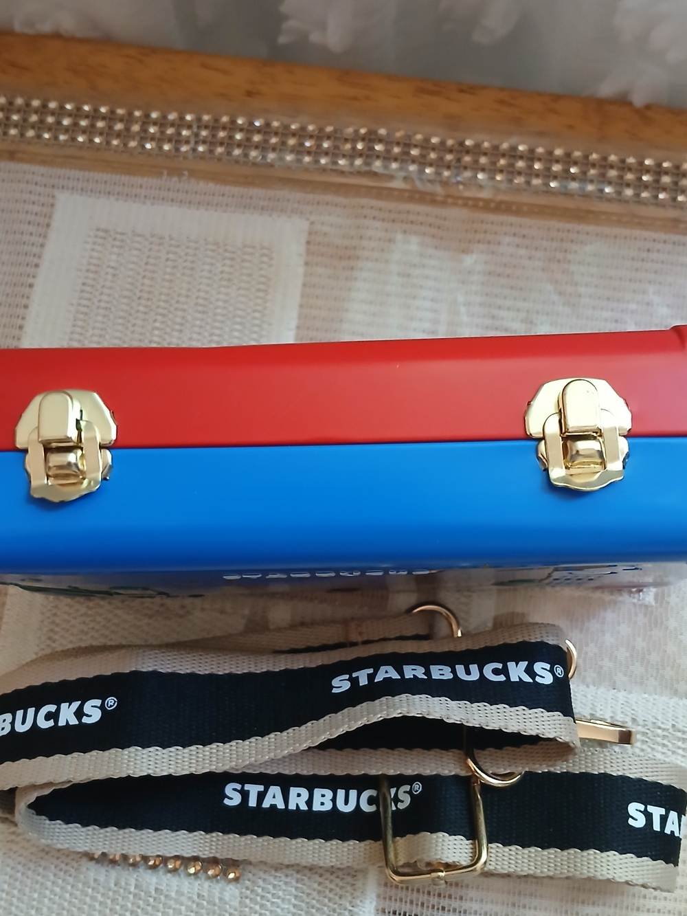 Starbucks Metal Mini Suitcase crossbody Container Purse Has A Little Dent - Picture 4 of 12